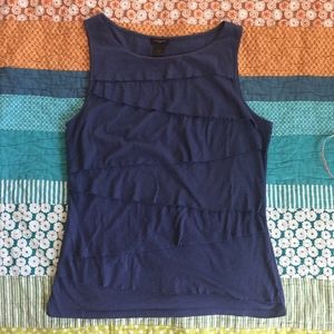 Ann Taylor Criss-Cross Sleeveless Top Medium